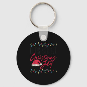 Let's Get Lit Funny Christmas In July Graphic Tank Key Ring
