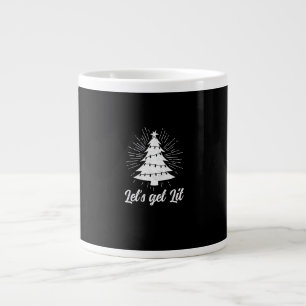 Let's Get Lit - Funny Christmas Large Coffee Mug