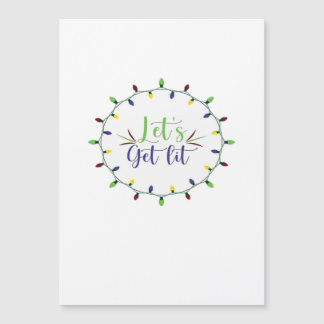 Let's Get Lit Funny Christmas Lights Festive Holid