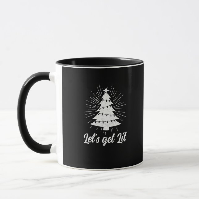 Let's Get Lit - Funny Christmas Mug (Left)