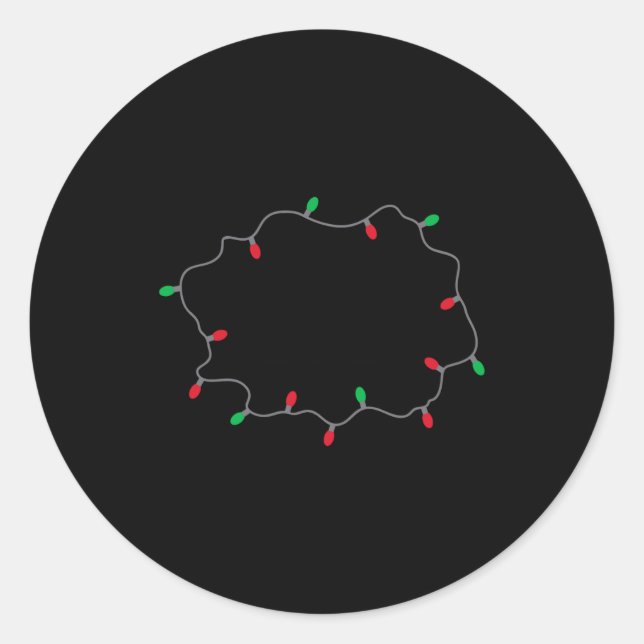 Lets Get Lit Funny Christmas Quote  Classic Round Sticker (Front)