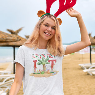 Let's Get Lit Funny Christmas T-Shirt