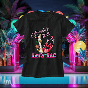Let's Get Lit Funny Cocktail Adult Birthday  T-Shirt