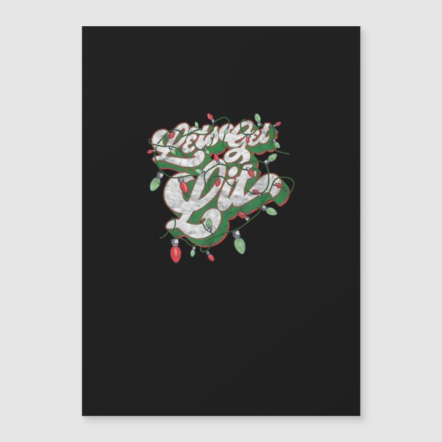 Let's Get Lit - Funny Drinking Christmas Light Gra (Front)