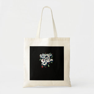 Let's Get Lit! Funny Drinking Christmas Light Grap Tote Bag