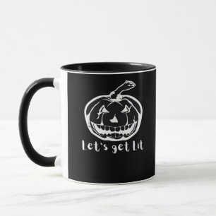 Let's Get Lit Funny Halloween Pumpkin For A Hallow Mug