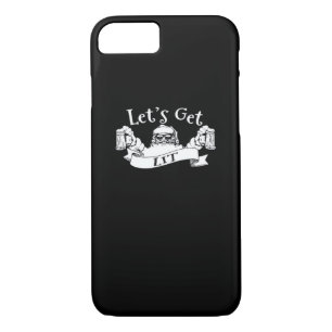 Let's Get Lit Funny Santa Beer Drinking Christmas  iPhone 8/7 Case