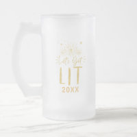 Let's Get Lit Gold Typography New Year's Eve Party