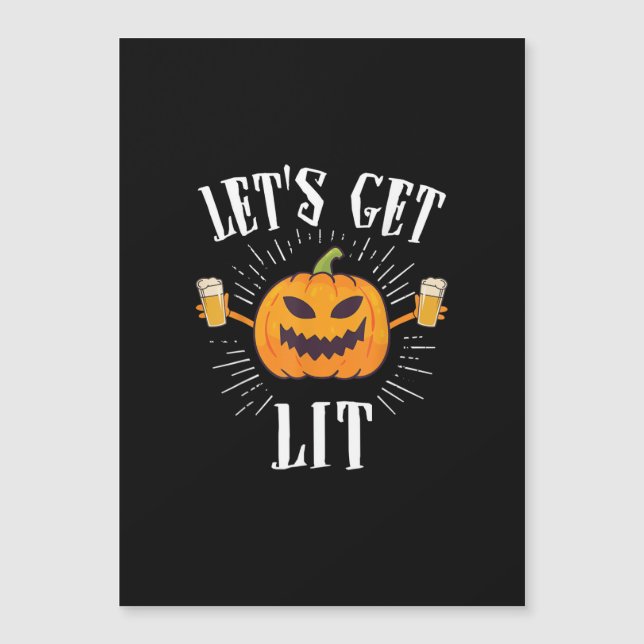 Let's Get Lit Halloween Beer Drinker (Front)