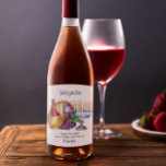 Let's Get Lit Hanukkah Funny Gift Wine Label<br><div class="desc">This design was created though digital art. It may be personalised in the area provided or customising by choosing the click to customise further option and changing the name, initials or words. You may also change the text colour and style or delete the text for an image only design. Contact...</div>