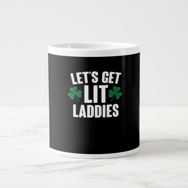 Let's Get Lit Laddies Essential Large Coffee Mug (Front)