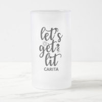 Let's Get Lit Personalised Frosted Mug
