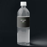 Let's Get Lit Pyjamas Funny Cute Lights Christmas  Water Bottle Label<br><div class="desc">Let's Get Lit Pyjamas Funny Cute Lights Christmas Yall: A cosy pajama pun celebrating festive lights and southern charm. Perfect for group sleepwear. Cute,  witty,  and seasonal.</div>