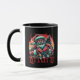 Let's Get Lit Santa Christmas Vibe Classic Mug