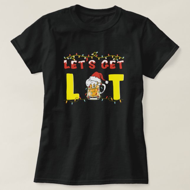 Let's Get Lit Shirt Adult Funny Christmas (Design Front)