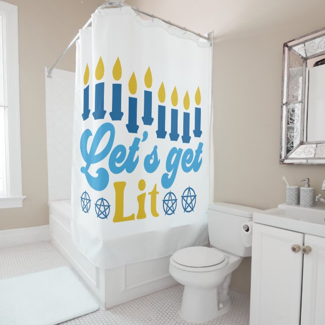 Let's Get Lit! Shower Curtain (In Situ)
