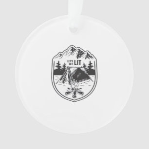 Let's Get Lit Tents Camping Classic Ornament