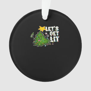 Let's Get Lit Tipsy Christmas Tree Classic Ornament