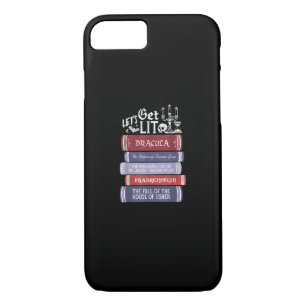 Let's Get Lit - Vintage Horror Book Lover Bookworm iPhone 8/7 Case