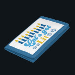 Let's Get Lit! Wallet<br><div class="desc">This cheeky Hanukkah pattern is an eye-catcher! It's a fun and funky way to dress up decor, gifts, apparel, and household items for the occasion. Check out my store for more pattern items and gift ideas, or combine items to create an interesting gift package!</div>