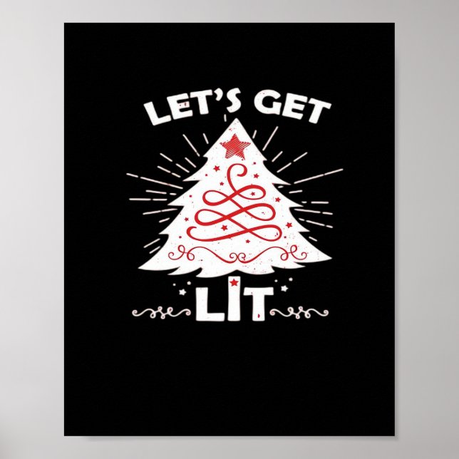 Let's Get Lit - White Essential Poster (Front)