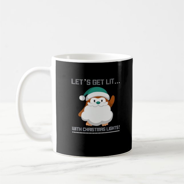 Let's Get Lit… With Christmas Lights! Christmas Cl Coffee Mug (Left)