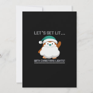Let's Get Lit… With Christmas Lights! Christmas Cl Holiday Card