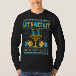 Let's Get Lit Xmas Tree Ugly Christmas Sweater Fun