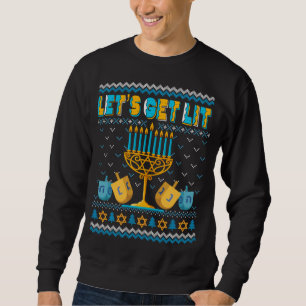 Let's Get Lit Xmas Tree Ugly Christmas Sweater Fun