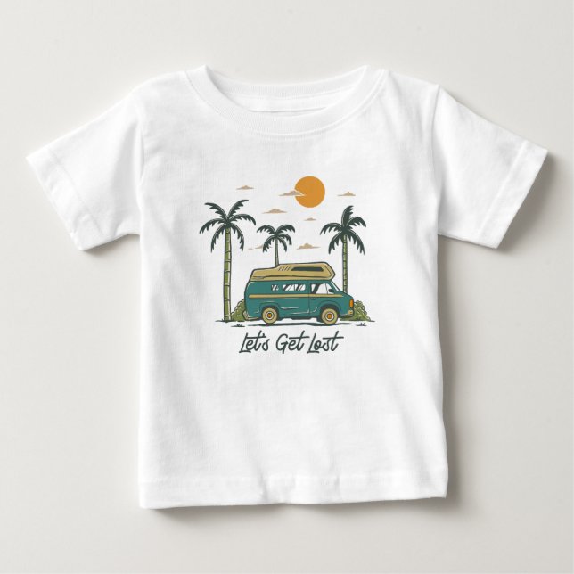 Let's Get Lost Van Adventure Baby T-Shirt (Front)