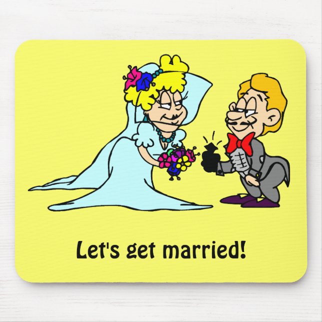 Let's get married mouse mat (Front)