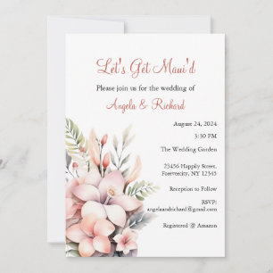 Let's get Maui'd Wedding Invitation, Bridal shower Invitation