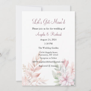 Let's get Maui'd Wedding Invitation, Bridal shower Invitation