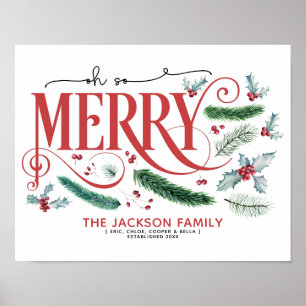 Let's Get Merry Family Established Holiday Poster