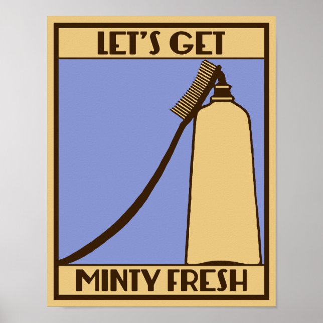 Let's get minty fresh retro advertising poster (Front)