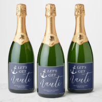 Let's Get Nauti Wine & Sparkling Wine Label