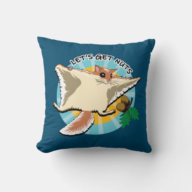 Let's Get Nuts - Flying Squirrel Cushion (Front)