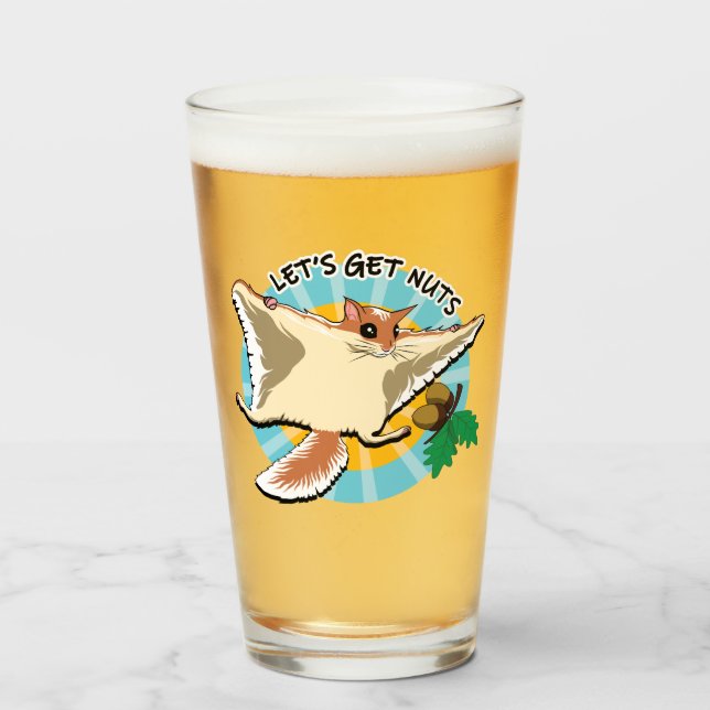 Let's Get Nuts - Flying Squirrel Glass (Front Filled)