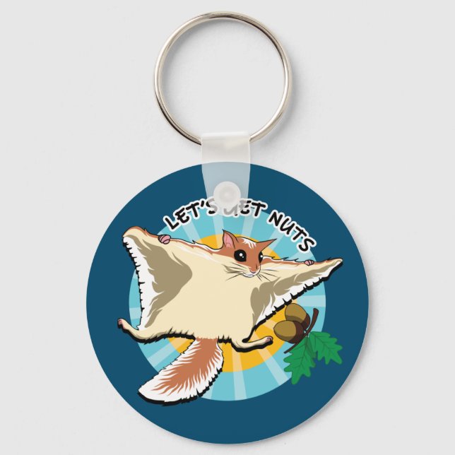 Let's Get Nuts - Flying Squirrel Key Ring (Front)