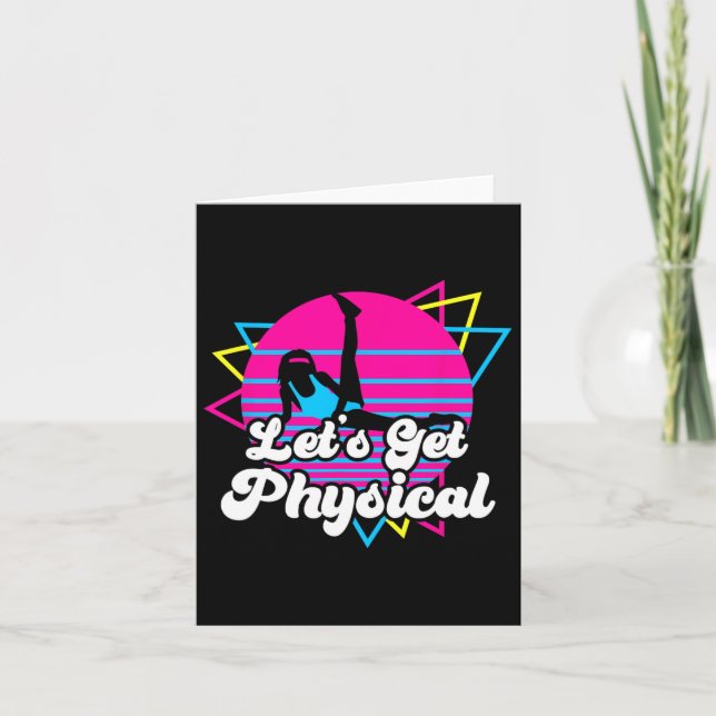 Let's Get Physical Fitness Workout 80s Gift  Card (Front)
