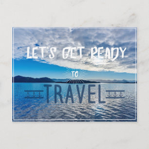 Let's get read to travel Typography Postcard