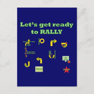 Let's Get Ready To Rally Postcard