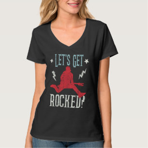 Let's Get Rocked Rock N Roll Retro Vintage Guitar  T-Shirt