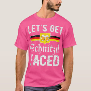 Lets Get Schnitzel Faced Men Women Vintage Oktober T-Shirt