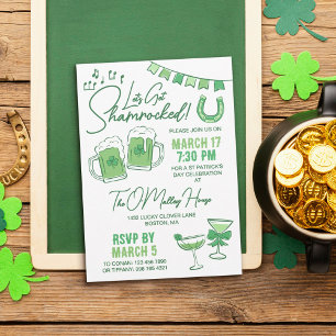 Let's Get Shamrocked St Patrick's Day Party Invitation