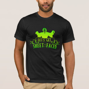 Let's get Sheet Faced Green Reaper Ghost Halloween T-Shirt