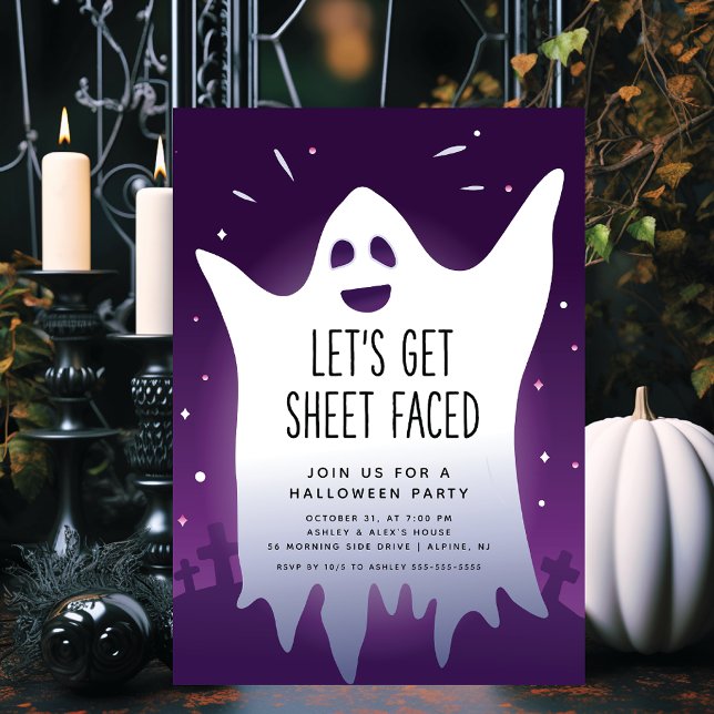 Let's Get Sheet Faced Halloween Invitation (Creator Uploaded)