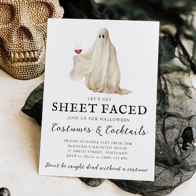 Let's Get Sheet Faced Halloween Invitation (Creator Uploaded)