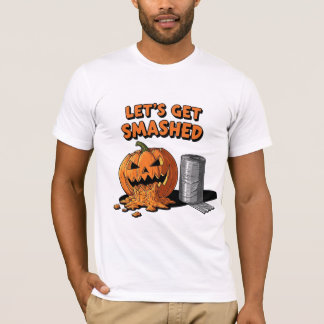 Let's Get Smashed Funny Halloween Pumpkin Pun T-Shirt