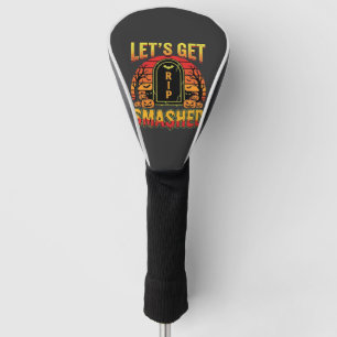 Lets Get Smashed Halloween Pumpkin Graveyard Golf Head Cover
